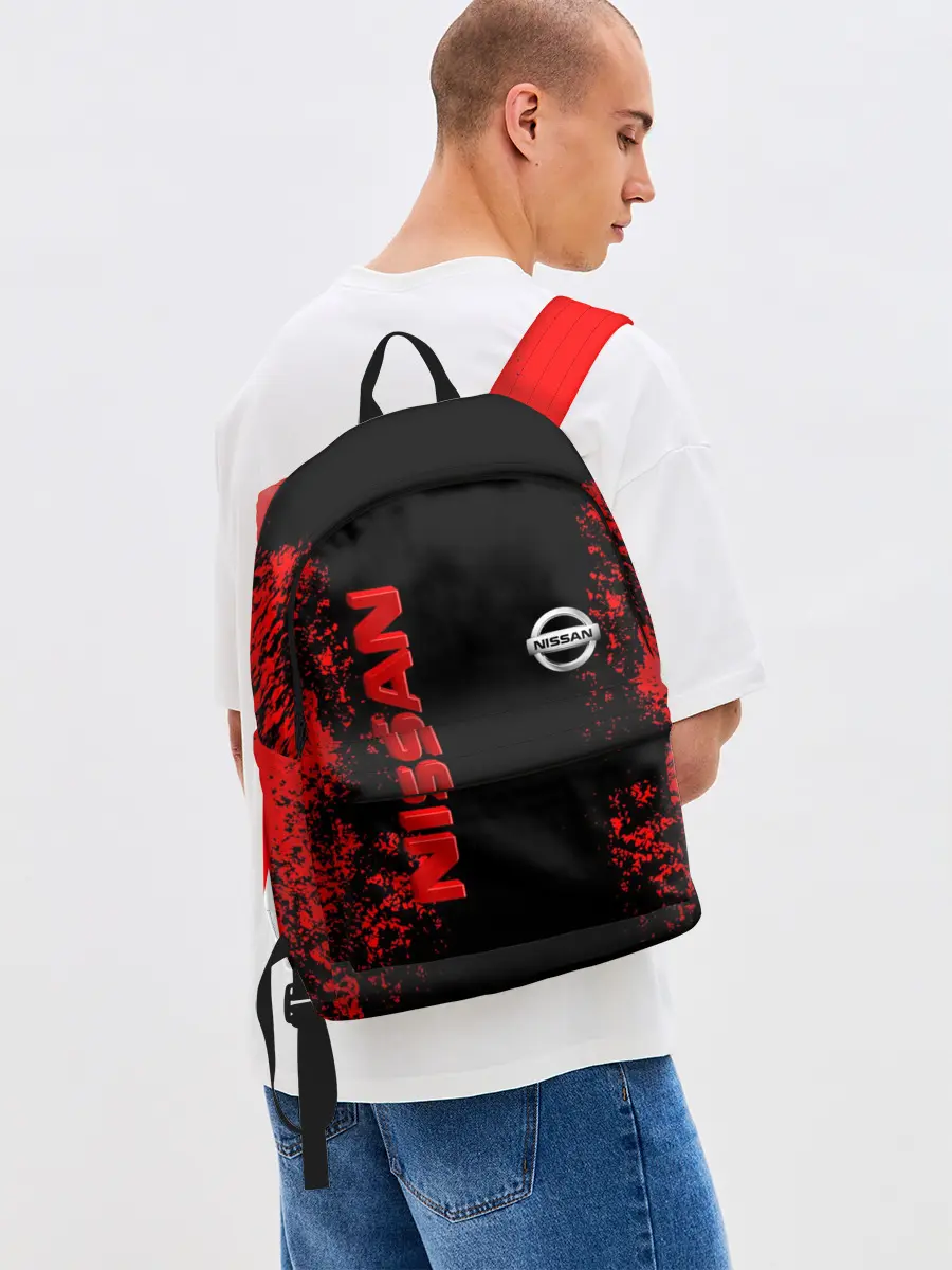 Рюкзак джинсовый / NISSAN RED