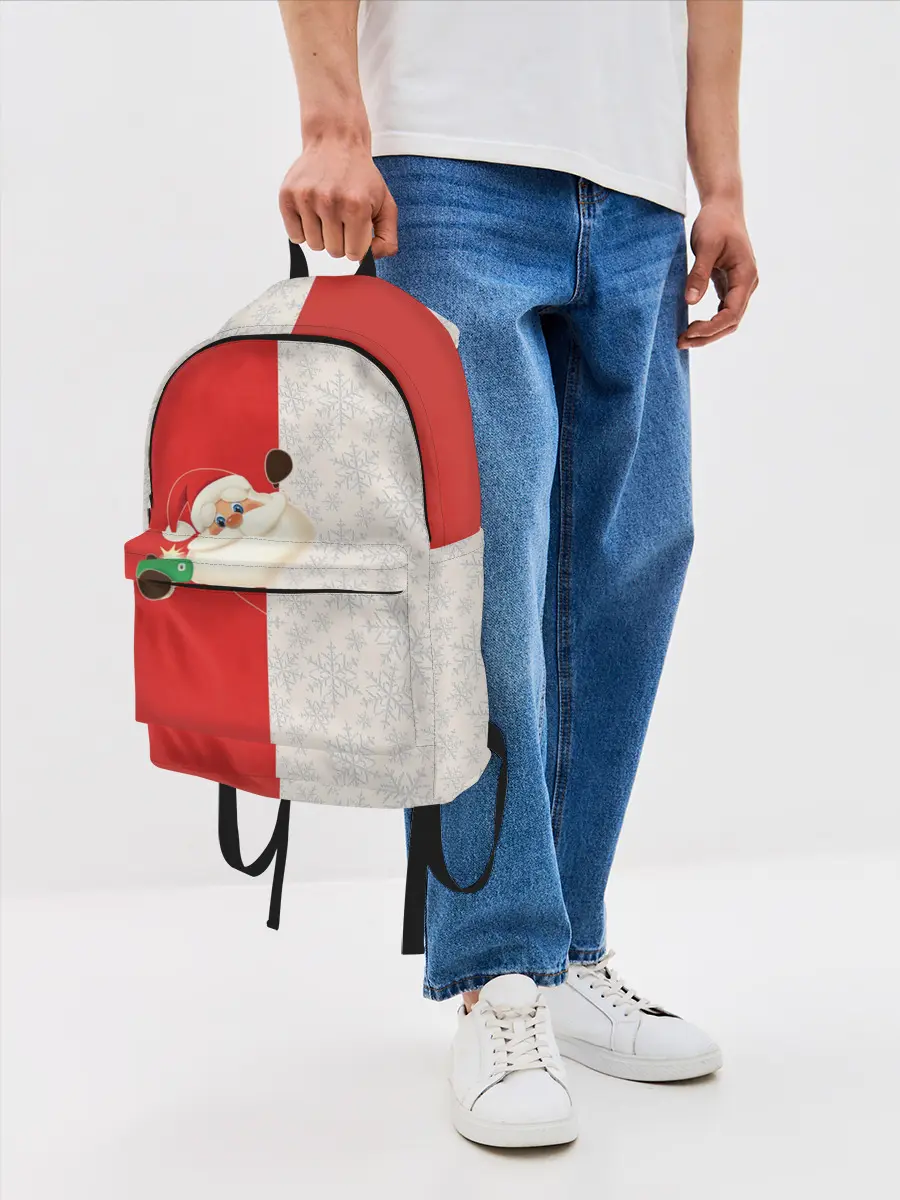 Рюкзак джинсовый / Дед Мороз
