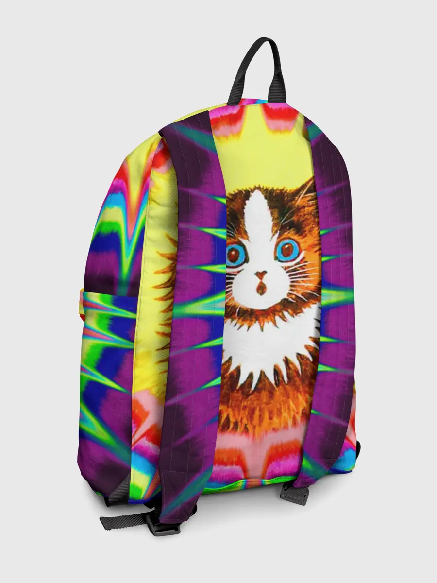 Рюкзак джинсовый / Psychedelic Rainbow Cat