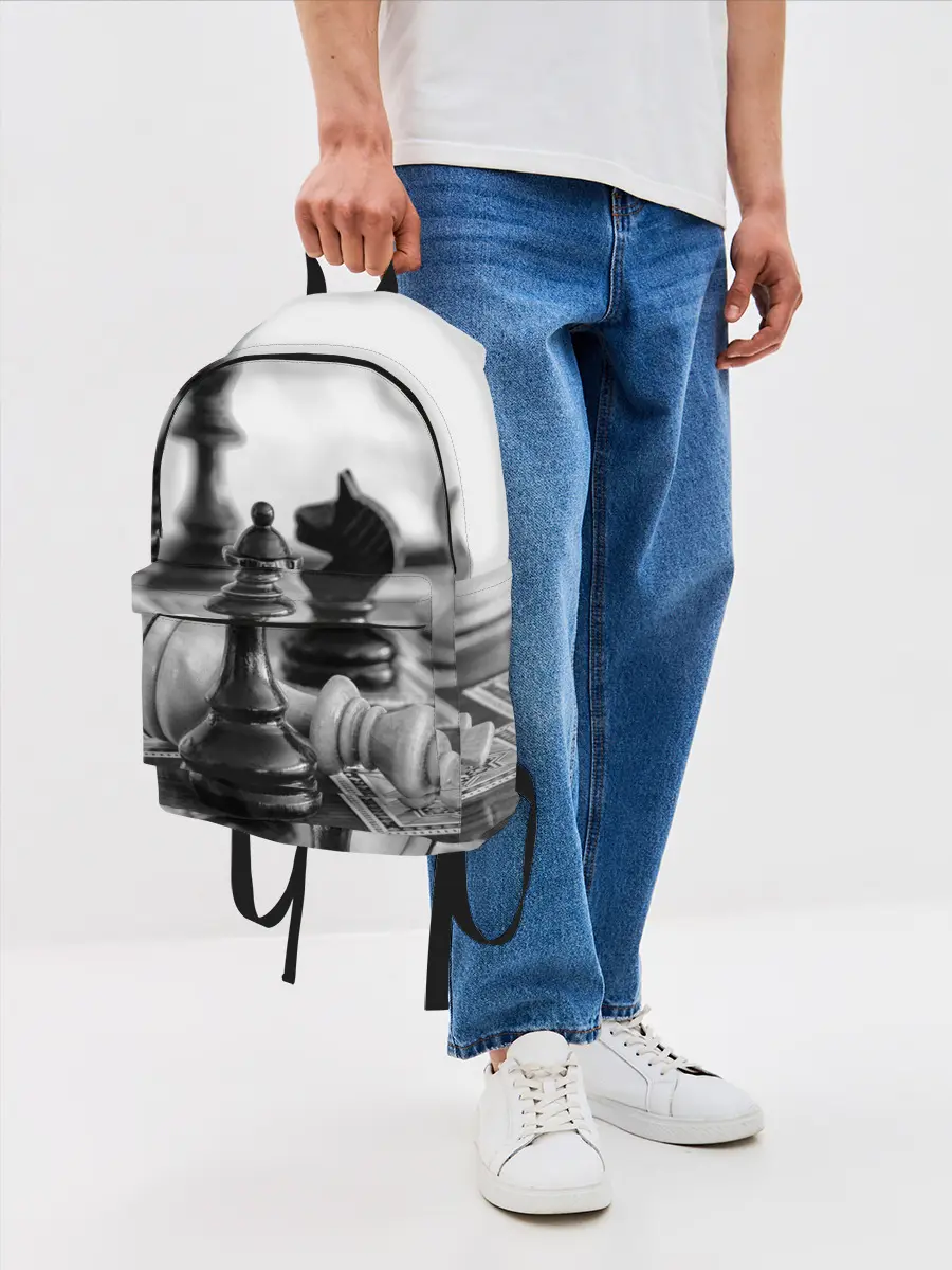 Рюкзак джинсовый / Шах и мат Шахматы