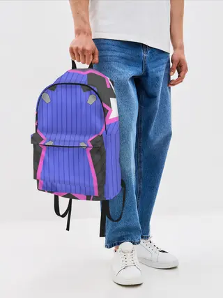 Рюкзак джинсовый / НЕОНОВЫЙ КОСТЮМ / БРОНЯ / УНИСЕКС