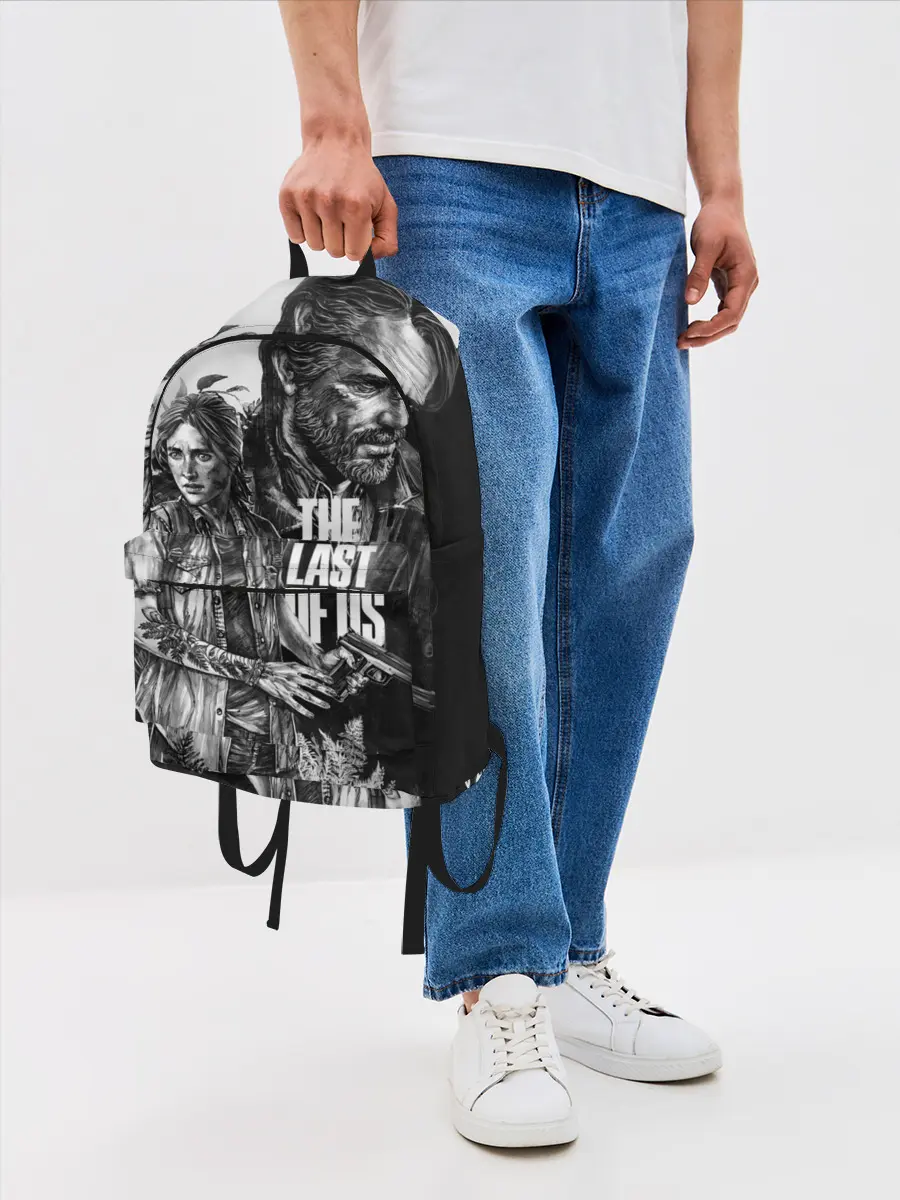 Рюкзак джинсовый / THE LAST OF US ЧЁРНО БЕЛЫЙ