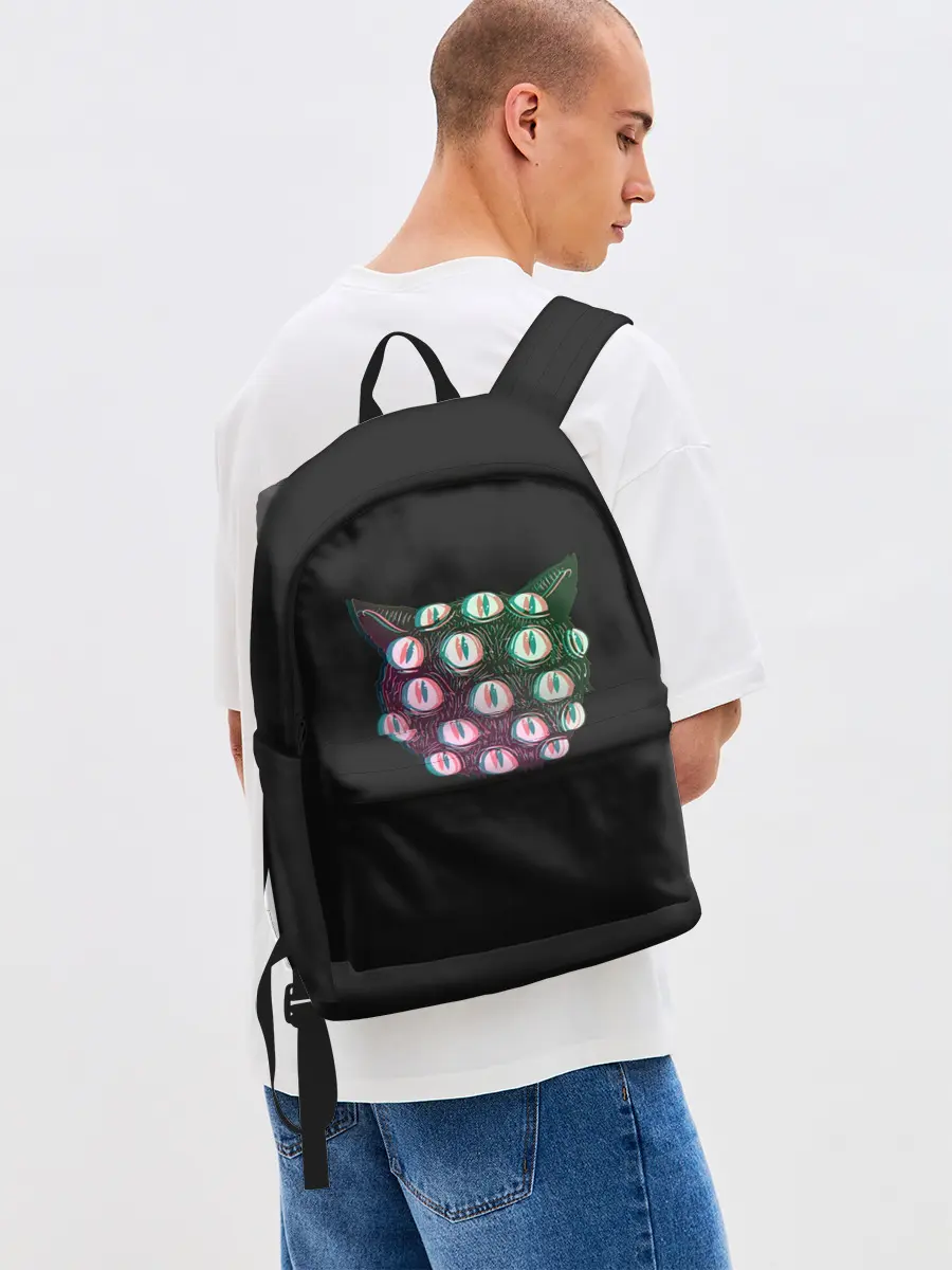 Рюкзак джинсовый / Космический Кот Монстр