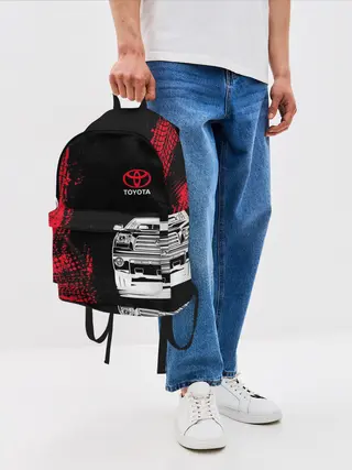 Рюкзак джинсовый / Тойота | Красные следы
