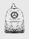 Рюкзак джинсовый / Mercedes | брызги красок,