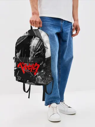 Рюкзак джинсовый / BERSERK Ч/Б | БЕРСЕРК