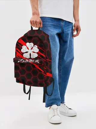 Рюкзак джинсовый / Чёрный клевер: Соты