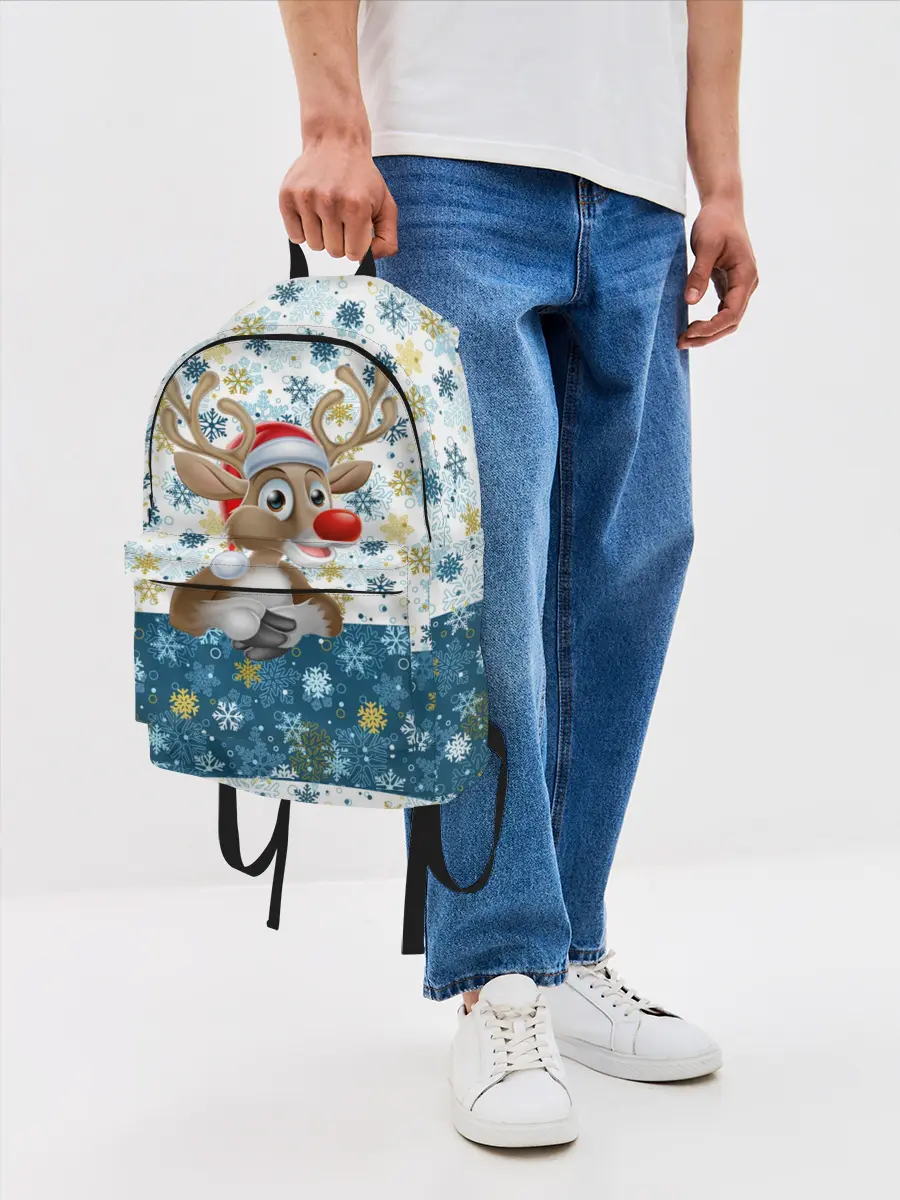 Рюкзак джинсовый / Весёлый Оленёнок