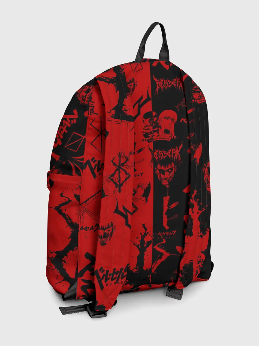 Рюкзак джинсовый / BERSERK BLACK RED | БЕРСЕРК ПАТТЕРН