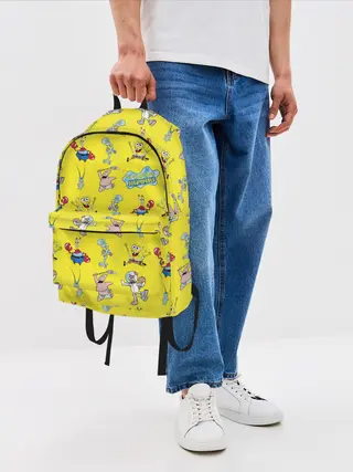 Рюкзак джинсовый / SpongeBob pattern