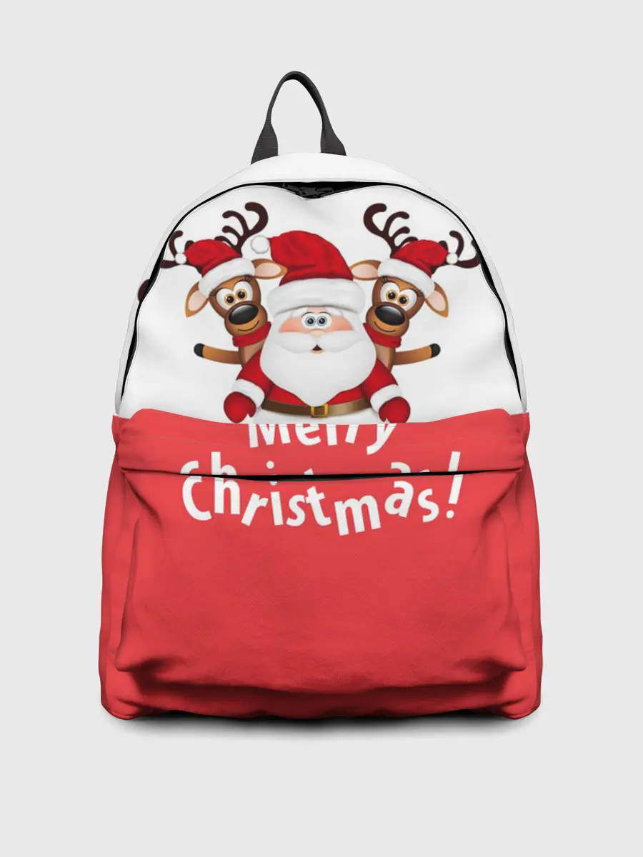 Рюкзак джинсовый / Санта с 2 Оленями