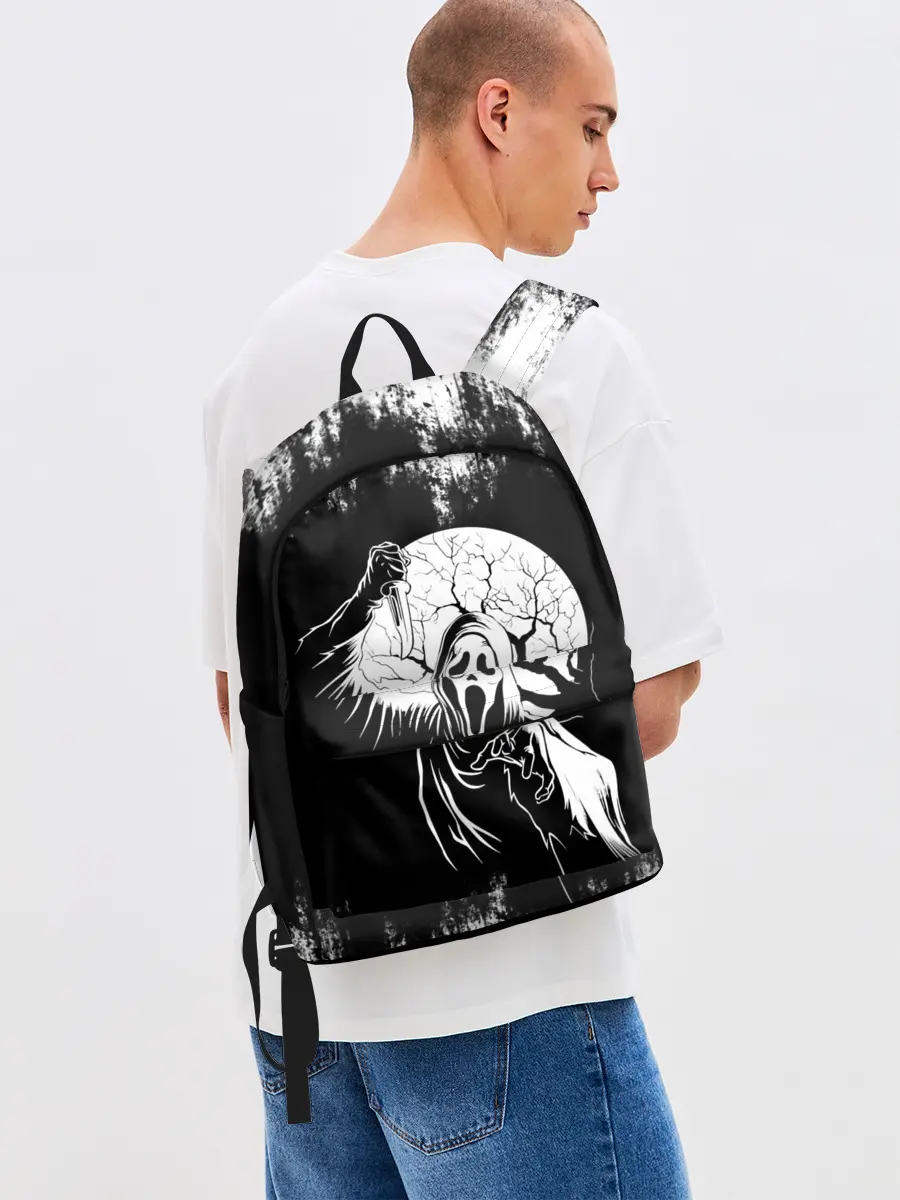 Рюкзак джинсовый / Крик Хэллоуин Хоррор | Scream Halloween