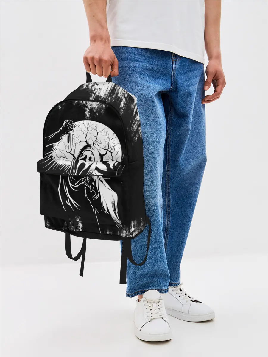 Рюкзак джинсовый / Крик Хэллоуин Хоррор | Scream Halloween
