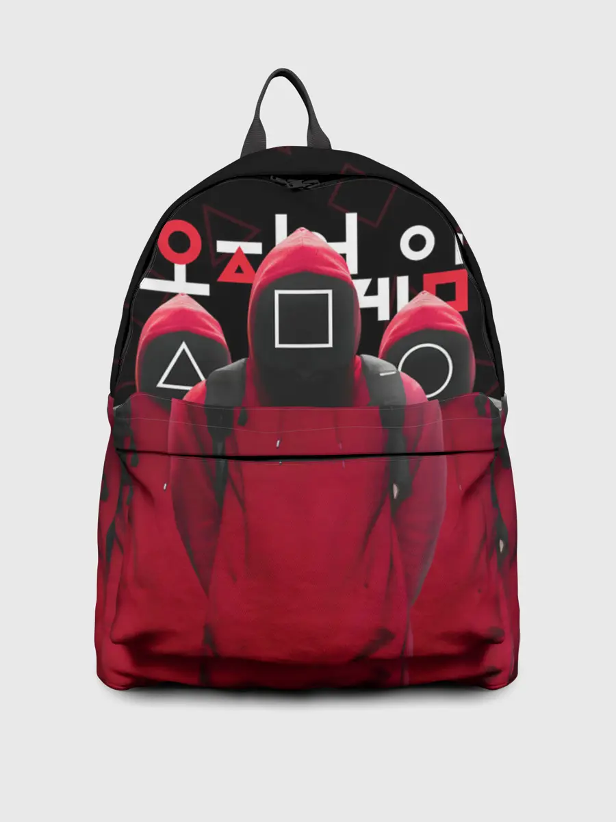 Рюкзак джинсовый / ИГРА В КАЛЬМАРА, СТРАЖИ ИГРЫ / SQUID GAME