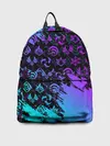 Рюкзак джинсовый / GENSHIN NEON PATTERN SYMBOL / НЕОН ЭМБЛЕМЫ