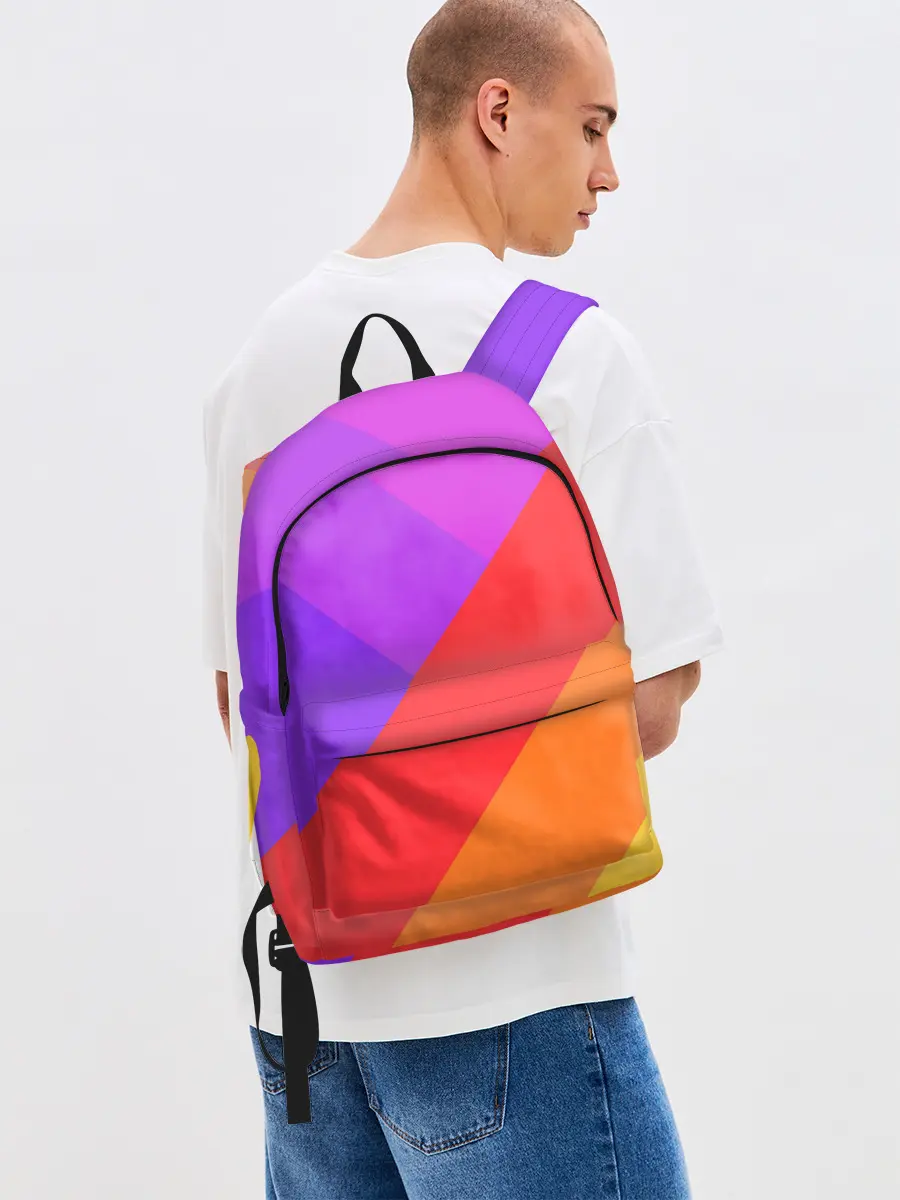 Рюкзак джинсовый / РАДУЖНАЯ ГЕОМЕТРИЯ / RAINBOW GEOMETRY