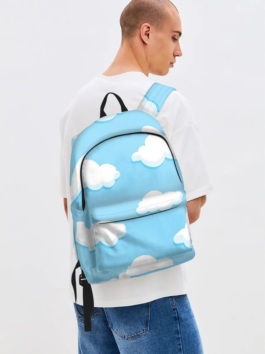 Рюкзак джинсовый / Белые облака