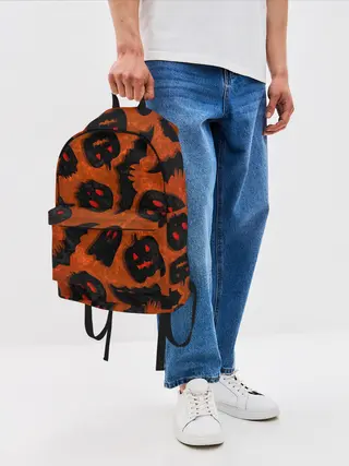 Рюкзак джинсовый / Halloween print