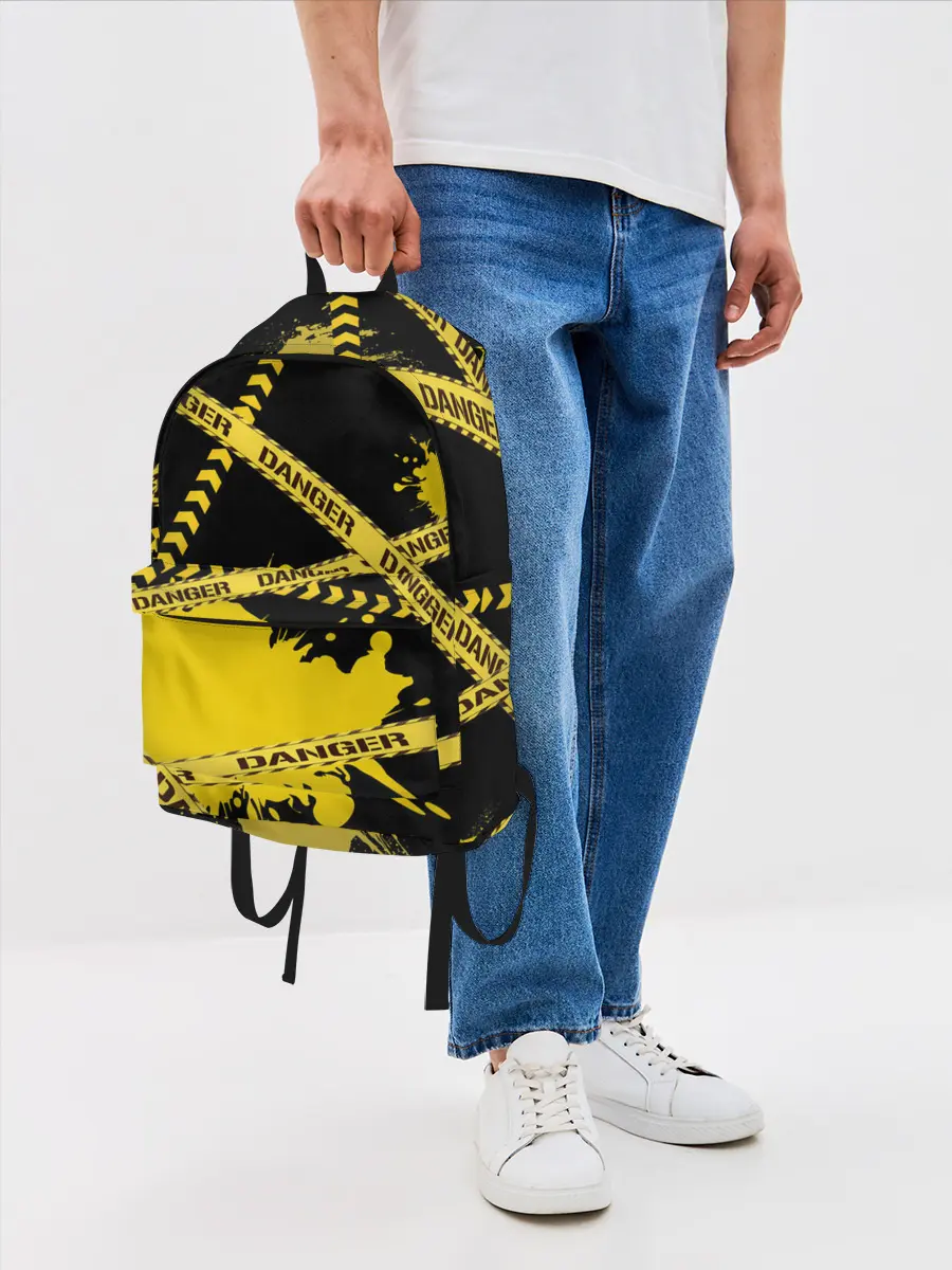 Рюкзак джинсовый / Лента DANGER