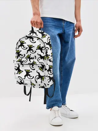 Рюкзак джинсовый / Танец котов