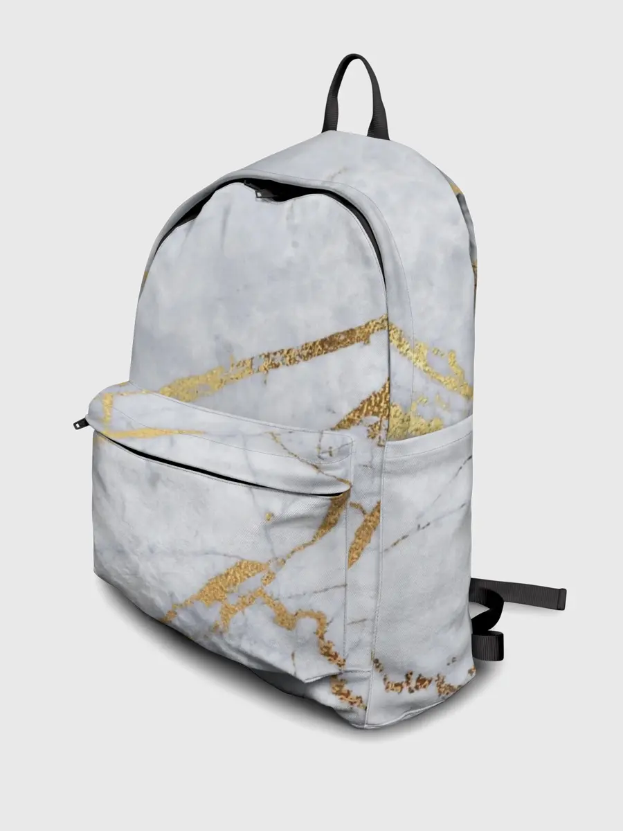 Рюкзак джинсовый / Золото на белом