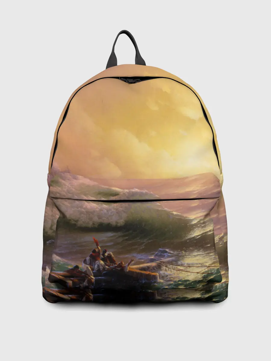 Рюкзак джинсовый / Шторм в море девятый вал