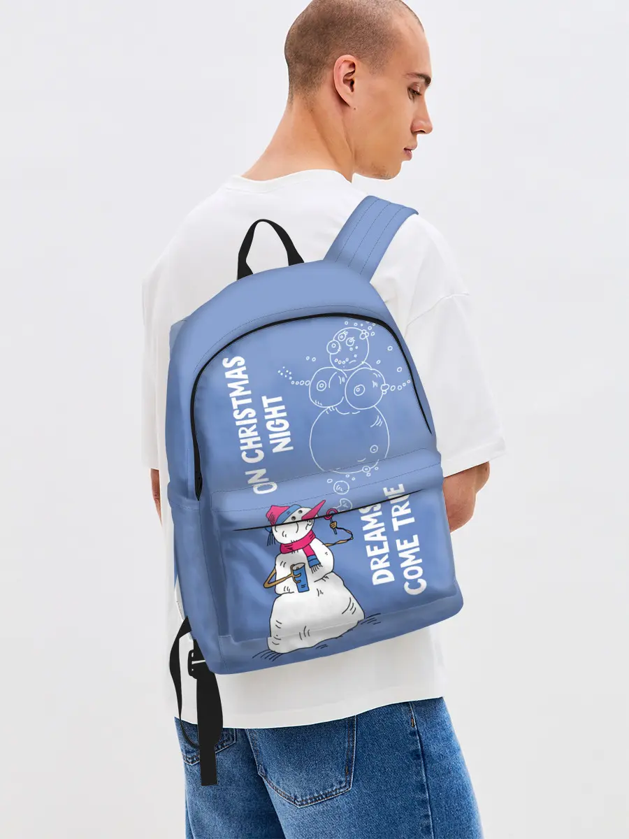 Рюкзак джинсовый / На Рождество сбываются мечты