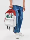 Рюкзак джинсовый / ИГРА В КАЛЬМАРА ПЕРСОНАЖ 457 КРОВЬ
