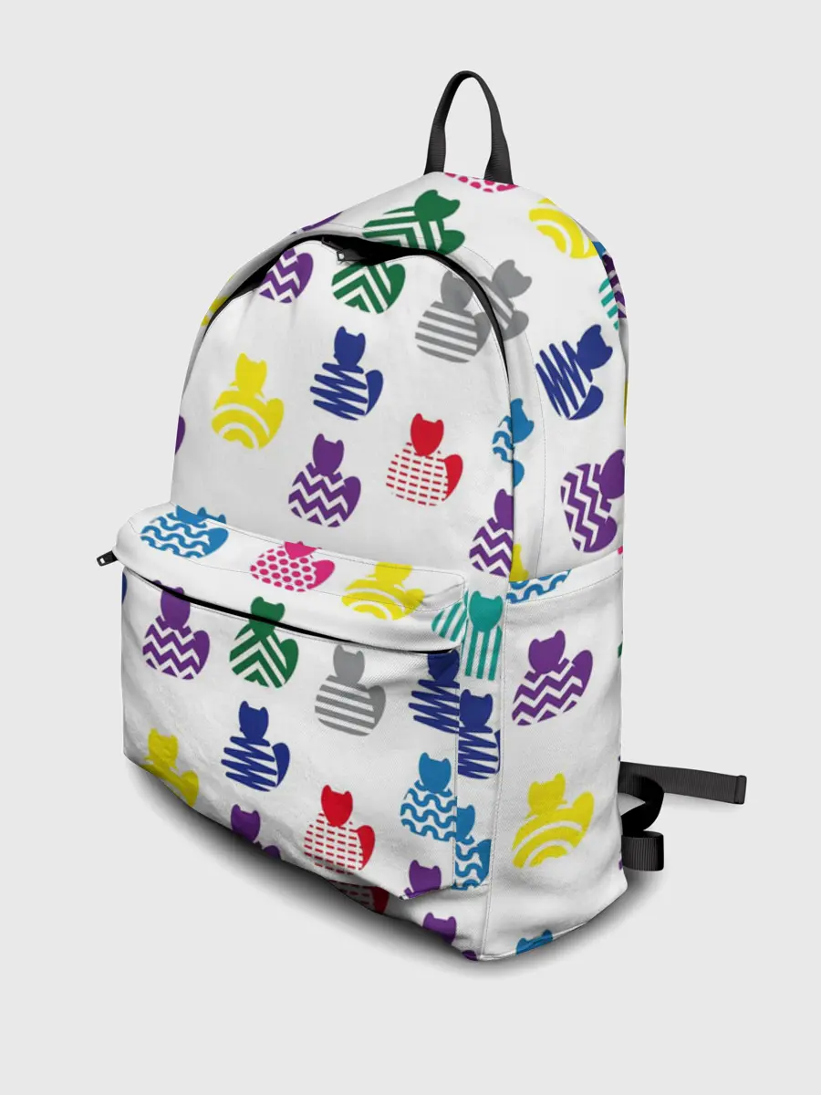 Рюкзак джинсовый / Узор из котов