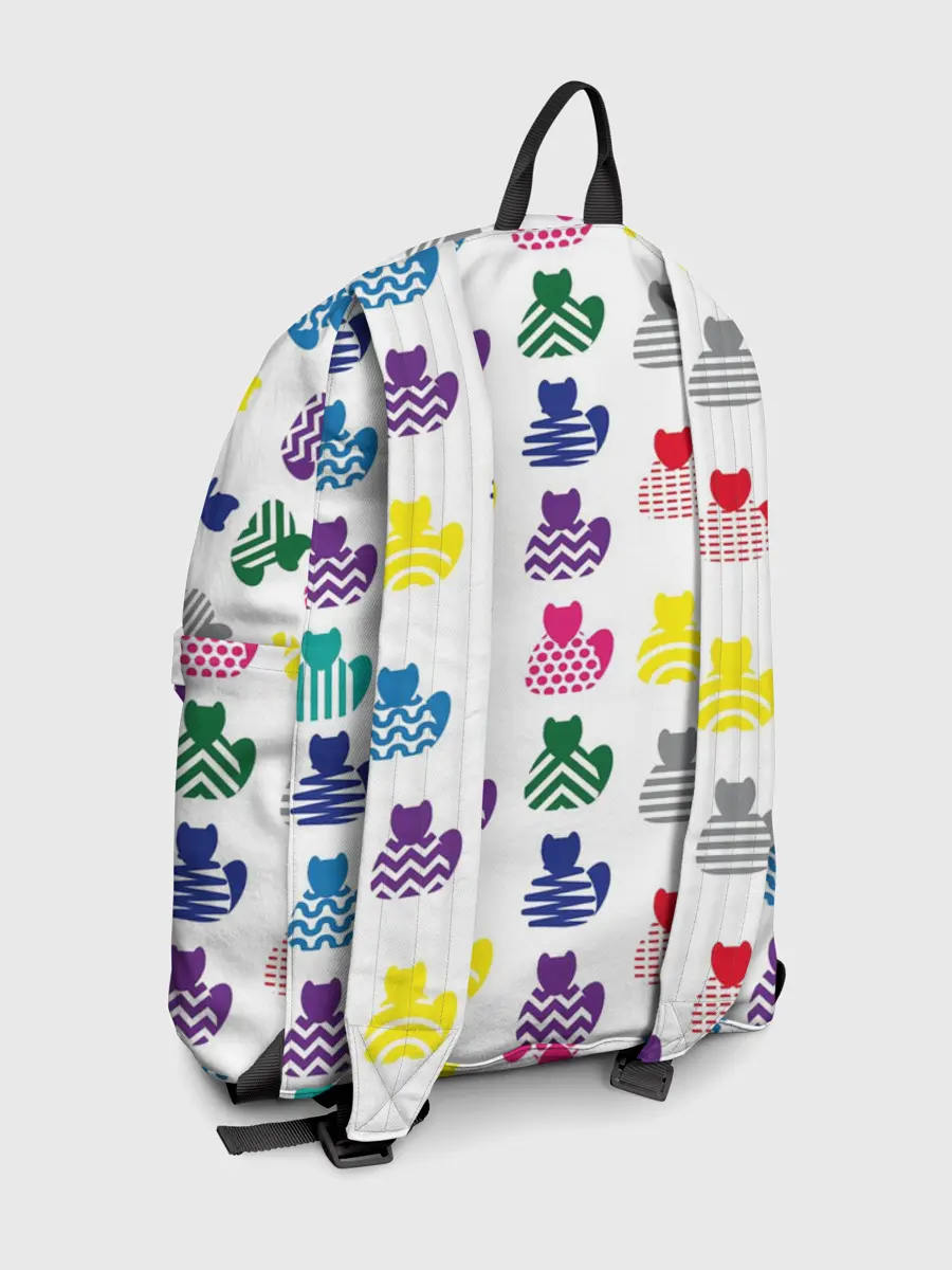 Рюкзак джинсовый / Узор из котов