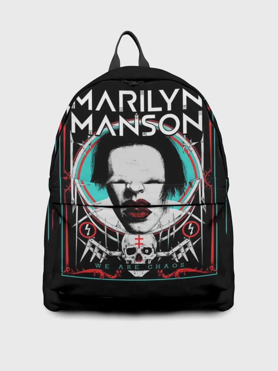 Рюкзак джинсовый / Marilyn Manson - We are chaos