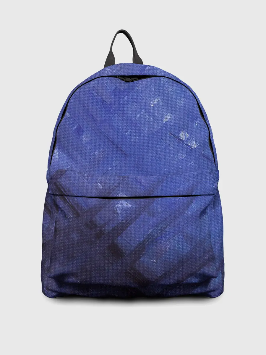 Рюкзак джинсовый / Синие акварельные мазки