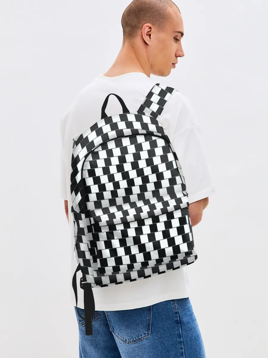 Рюкзак джинсовый / Шахматная Иллюзия Искажения