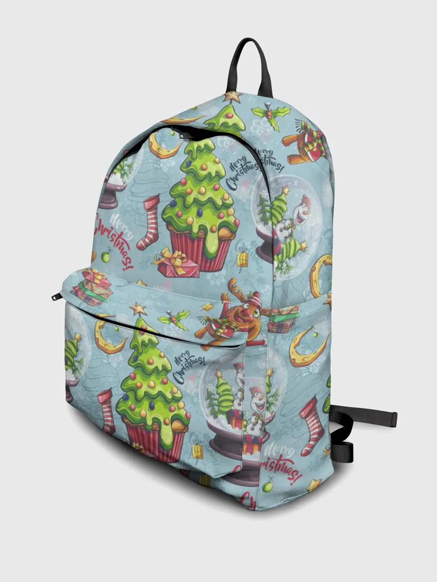 Рюкзак джинсовый / Merry Christmas Pattern