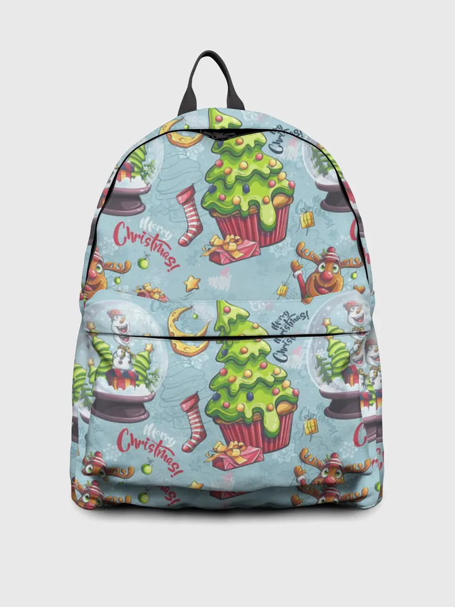 Рюкзак джинсовый / Merry Christmas Pattern