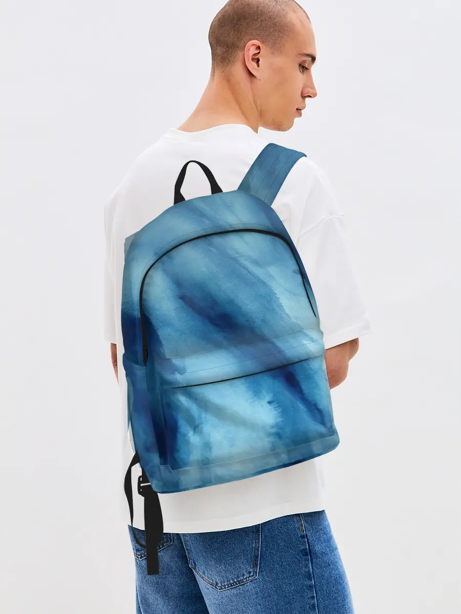 Рюкзак джинсовый / Голубой мрамор