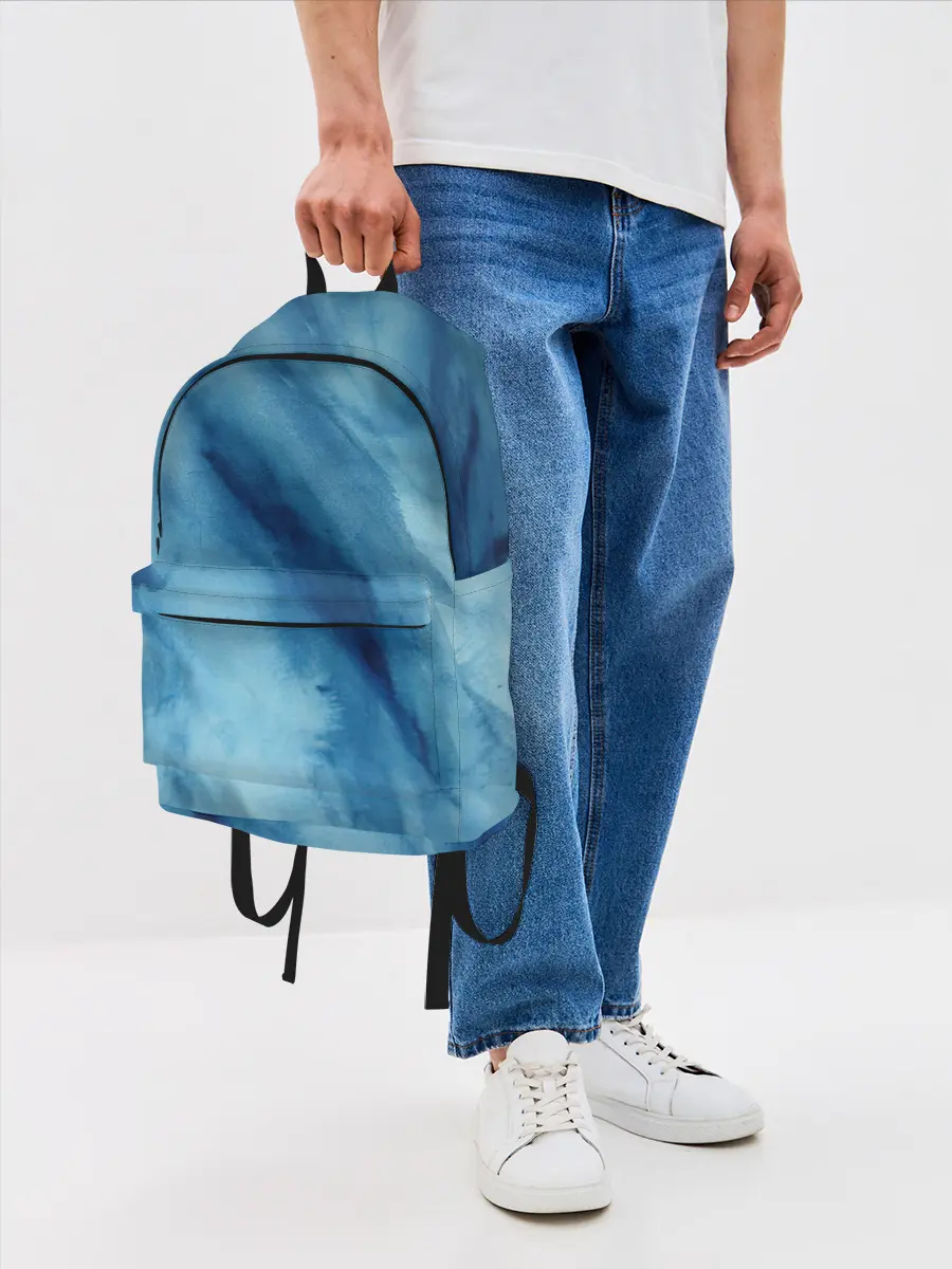 Рюкзак джинсовый / Голубой мрамор