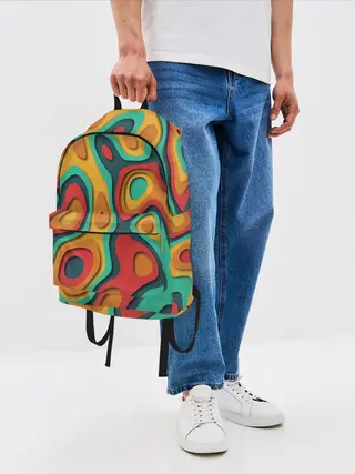 Рюкзак джинсовый / 3D узор Color