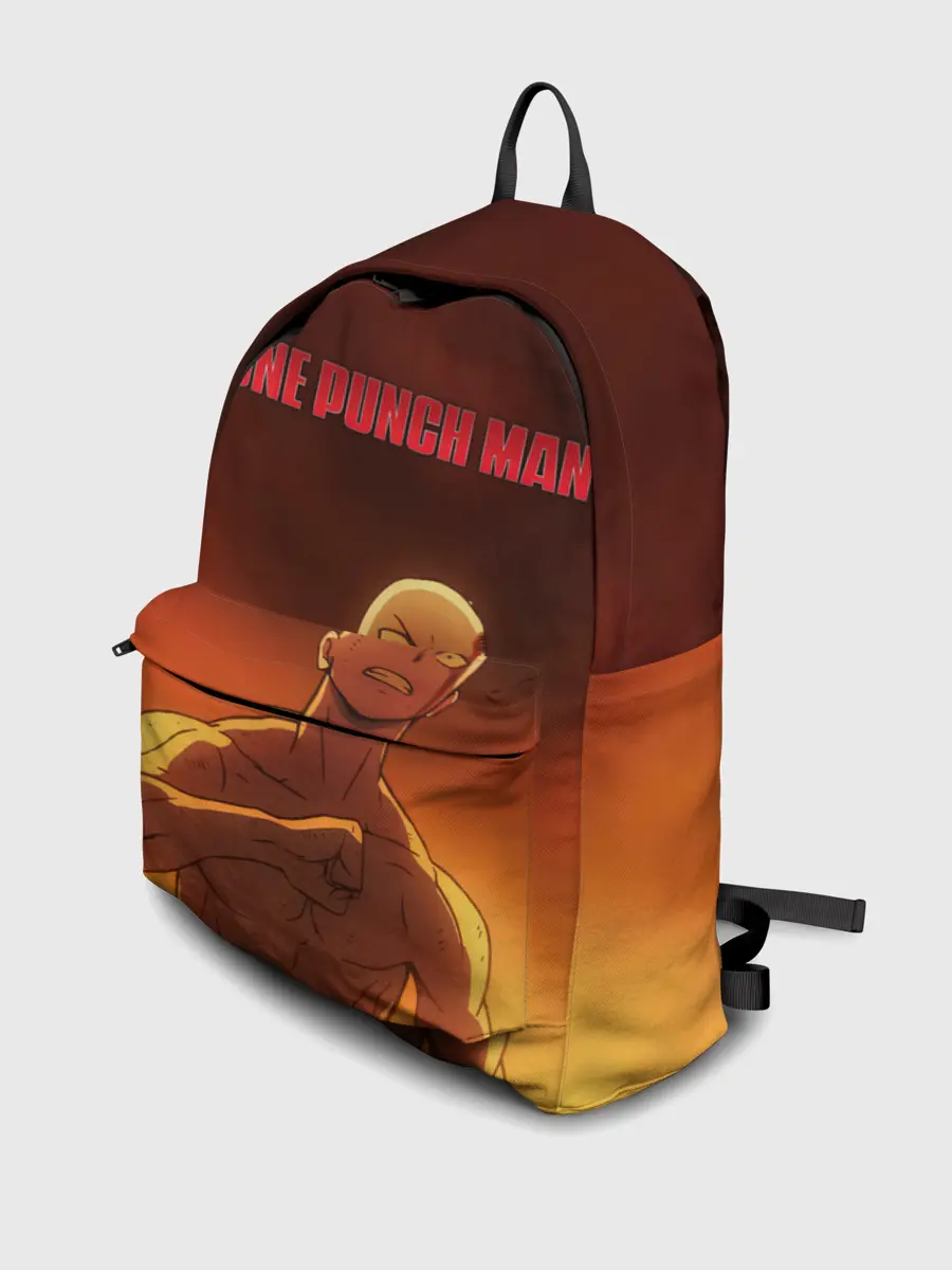 Рюкзак джинсовый / Сайтама в огне One Punch-Man