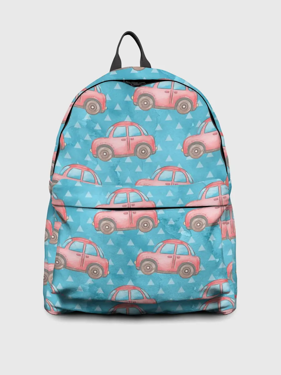 Рюкзак джинсовый / Машинки детский рисунок