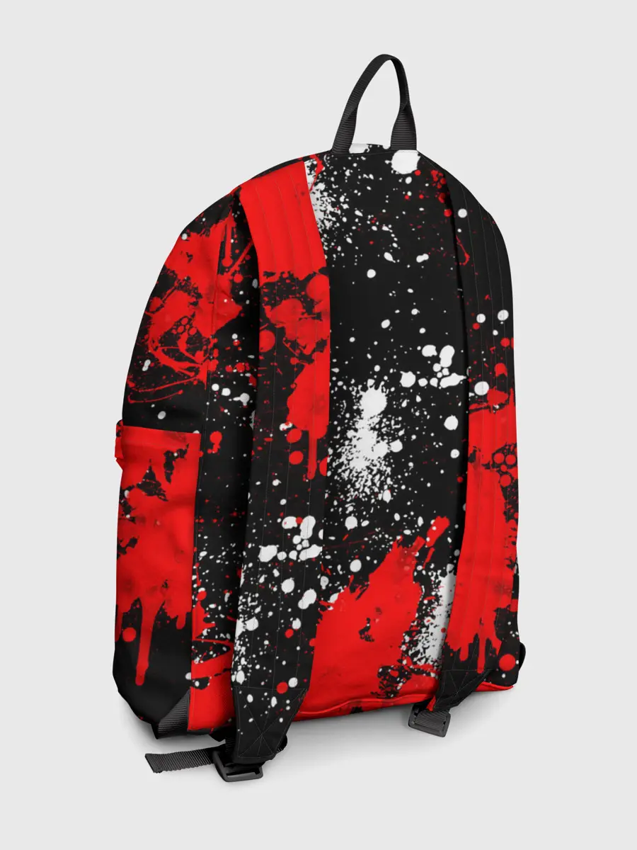 Рюкзак джинсовый / Free Fire: Брызги и капли красок.