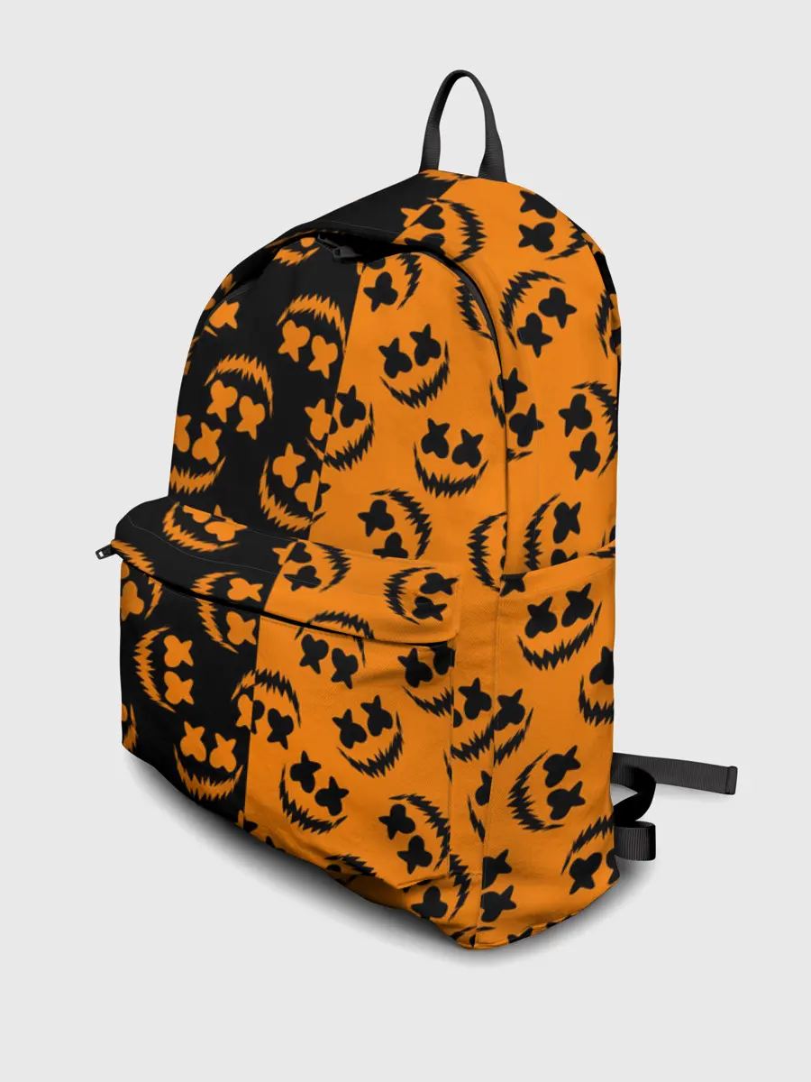 Рюкзак джинсовый / УЛЫБКА ТЫКВЫ / ХЕЛЛОУИН