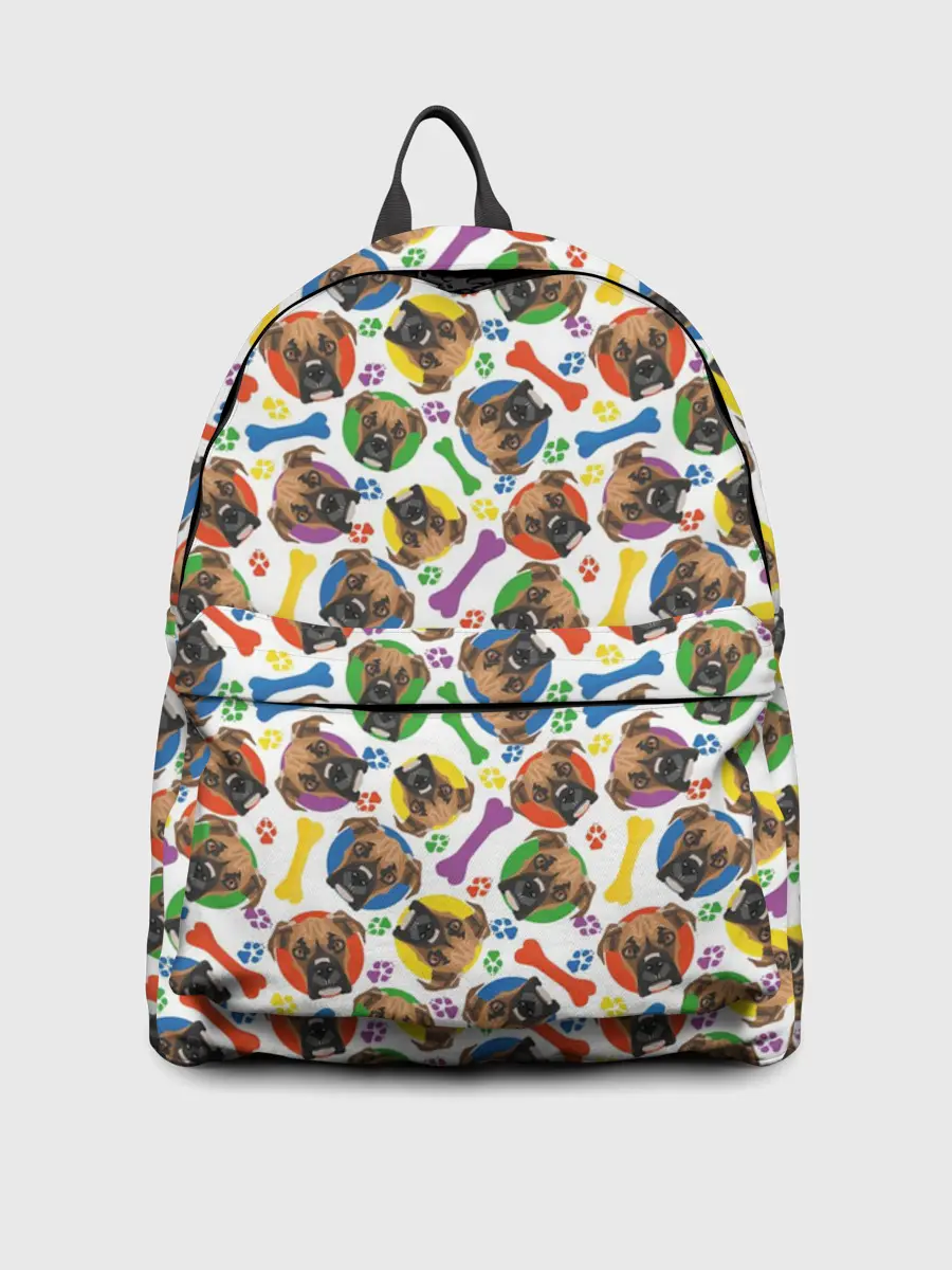 Рюкзак джинсовый / Немецкий Боксёр