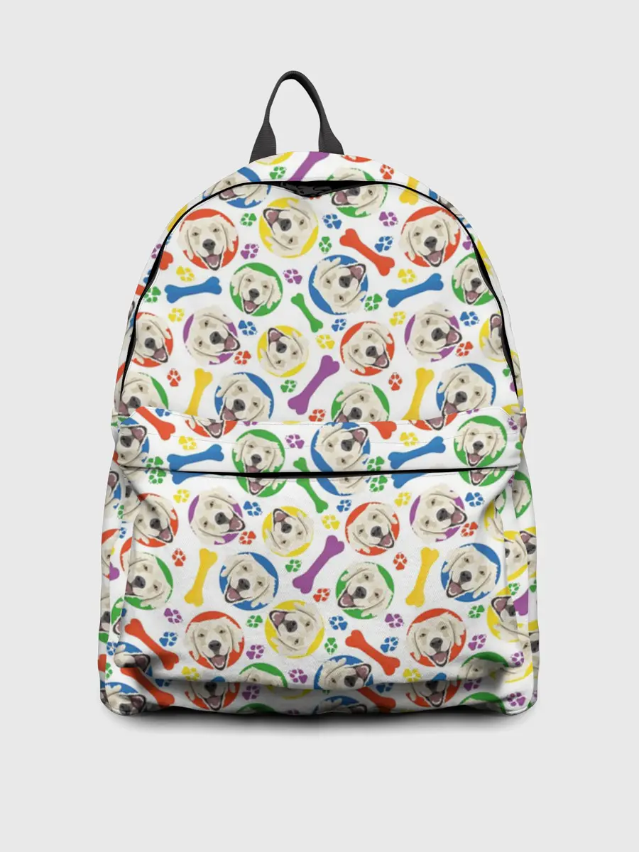 Рюкзак джинсовый / Золотистый Ретривер