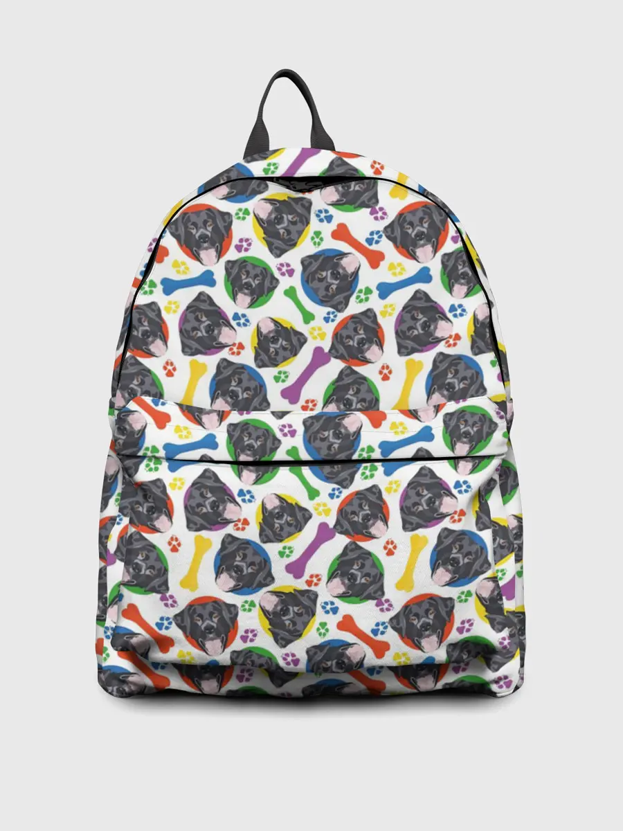 Рюкзак джинсовый / Чёрный Лабрадор