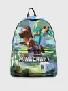 Рюкзак джинсовый / Майнкрафт на коне в березовом лесу