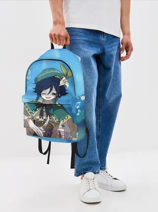 Рюкзак джинсовый / Венти. Genshin Impact