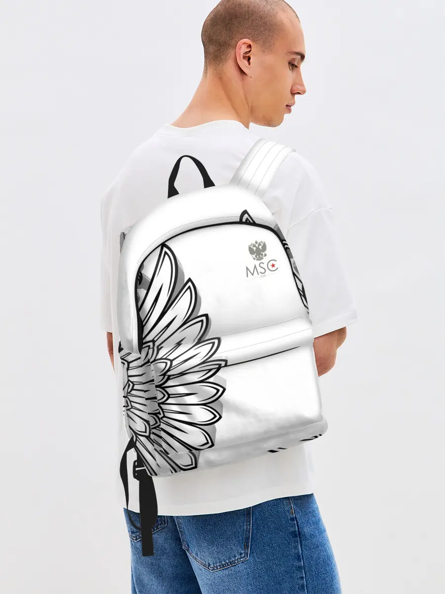 Рюкзак джинсовый / Russia | MSKSide 3D Logo