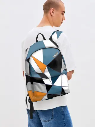 Рюкзак джинсовый / Геометрический узор