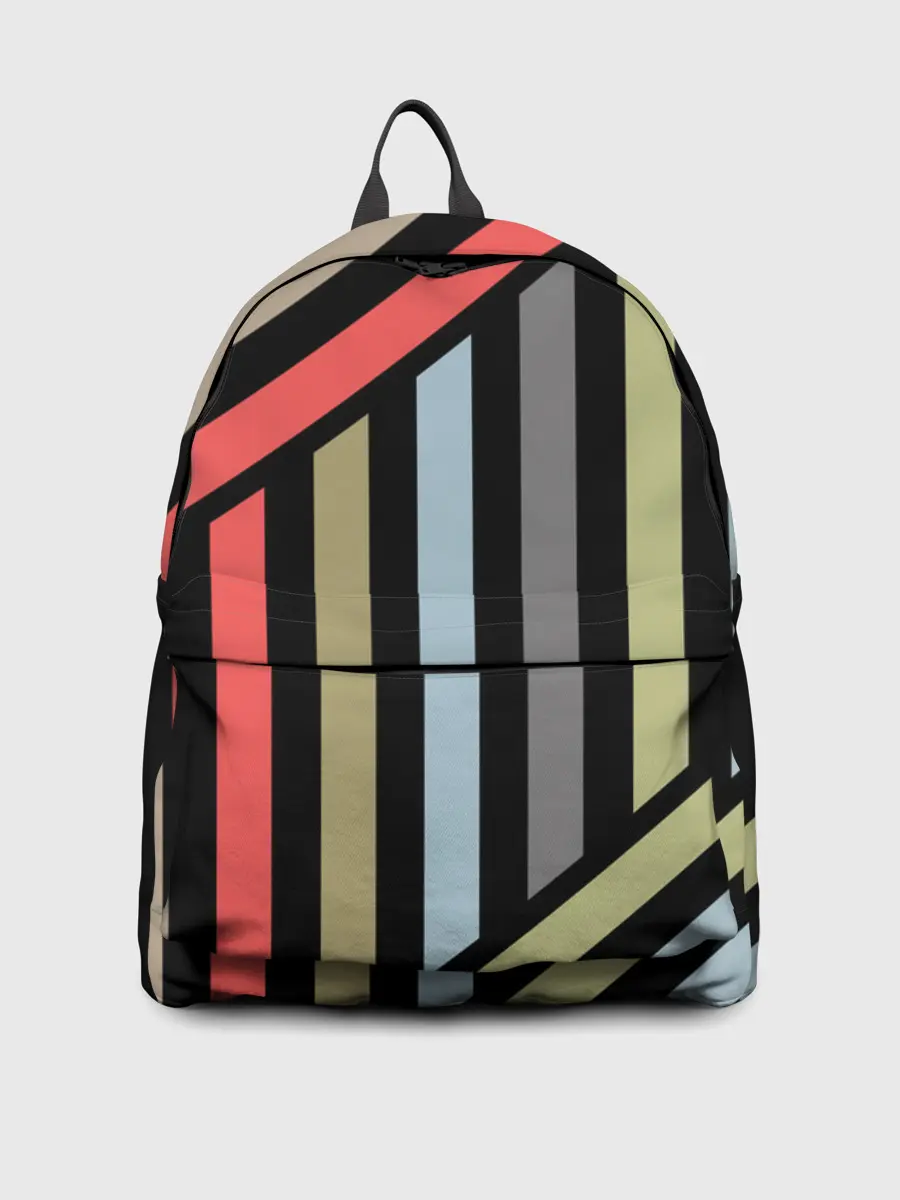 Рюкзак джинсовый / Абстрактный полосатый узор